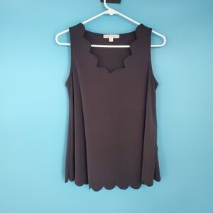 eri + ali Anthropology Sleeveless Blouse Size XS Black Soft